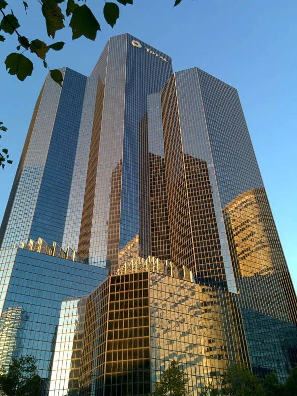 TotalEnergies headquarters (Coupole Tower) in Paris La Défense.